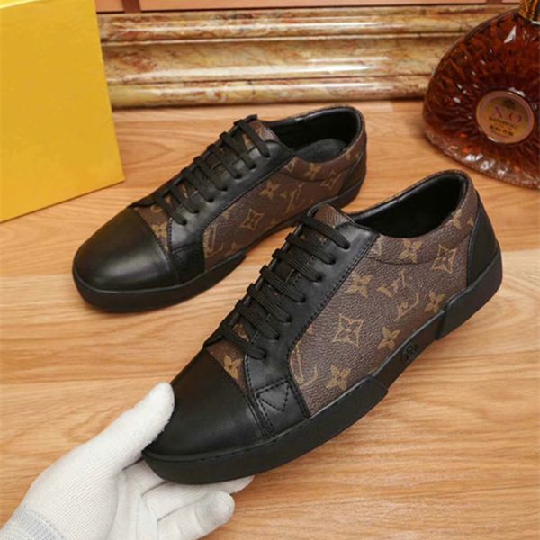 

new arrival luxury brand men shoes Casual shoes leather fashion casual shoes men sneakers original box size38~45 Free shipping