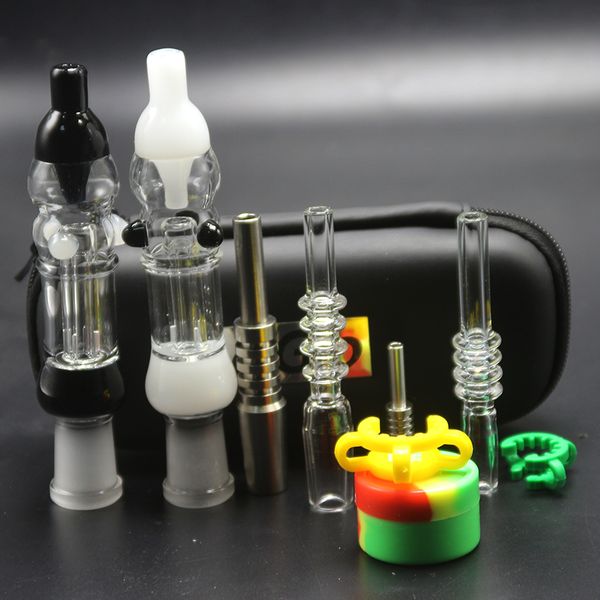 

Завод Красочный Мед соломка NC EGO Kit 10mm 14mm Реальный Кварц Советы Gr2 Titanium Гвозди Силиконовые Jar кожаный чехол Dab Bongs
