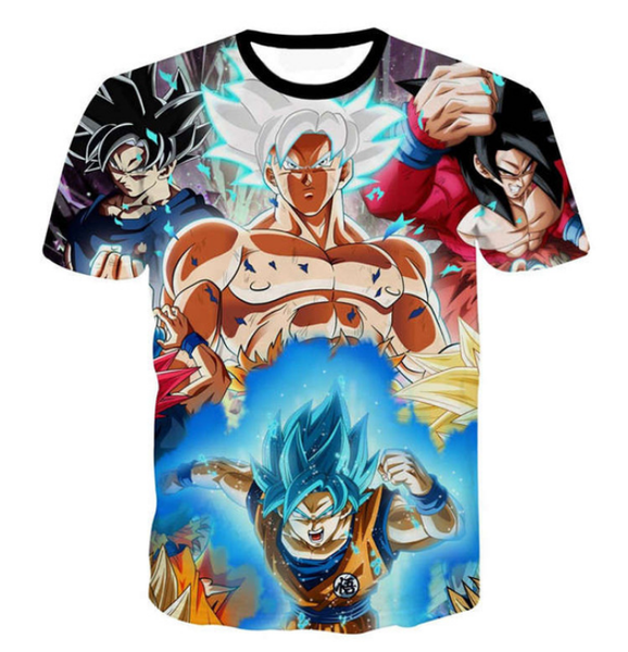 

Детские мультипликационные футболки Dragon Ball T-Ultra Ultra Instinct Son Goku Super Saiyan 3D-футболка с