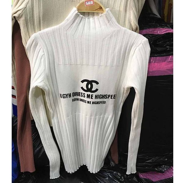 

2019 new luxury de igner brand women pullover weater knitted ela ticity dg jumper fa hion lim turtleneck warm female weater berry