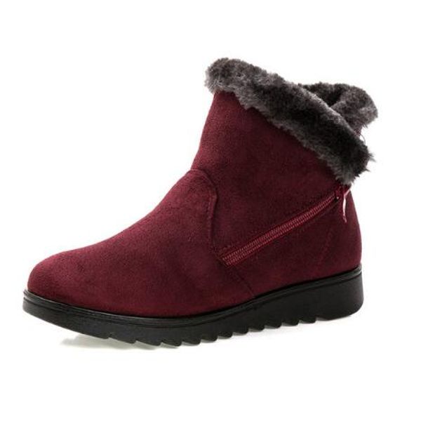 2018 neue Design Frauen Stiefeletten Mode Wasserdicht Keil Plattform Winter Warme Schnee Stiefel Schuhe Für Weibliche