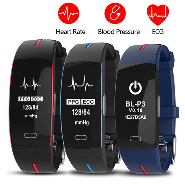 

P3 mart band ecg monitor blood pre ure watch real time heart rate port fitne tracker mart bracelet for io android