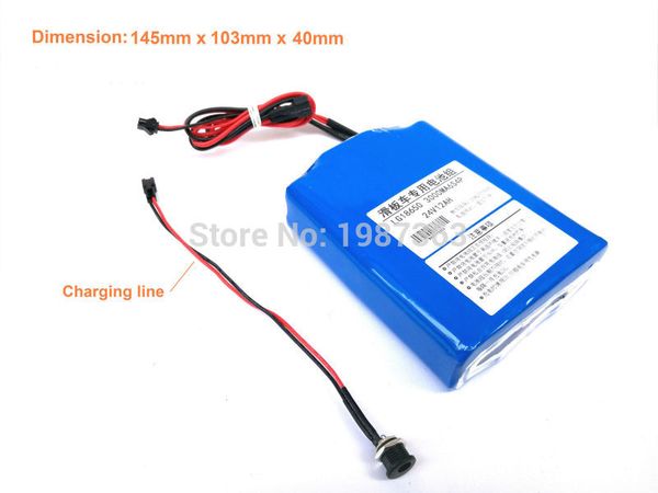 

electric skateboard battery pack 6s4p 11400mah li-ion battery 18650 pack
