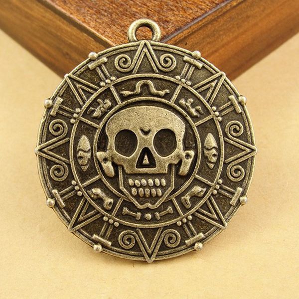 

40mm antique bronze retro charm pendant, diy handmade jewelry necklace accessories, halloween charms, Bronze;silver