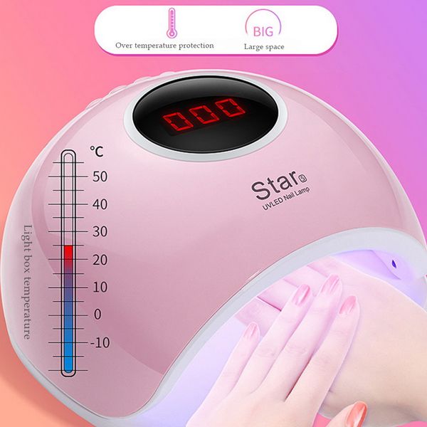 

72w smart star uv led nail lamp sun light lamp for manicure nail polish led ptherapy machine display for all gel