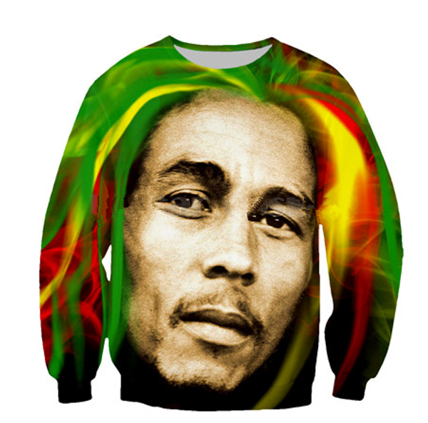 

fashion reggae star bob marley 3d print sweats fashion clothing women men sweatshirt casual pullovers k226, Black