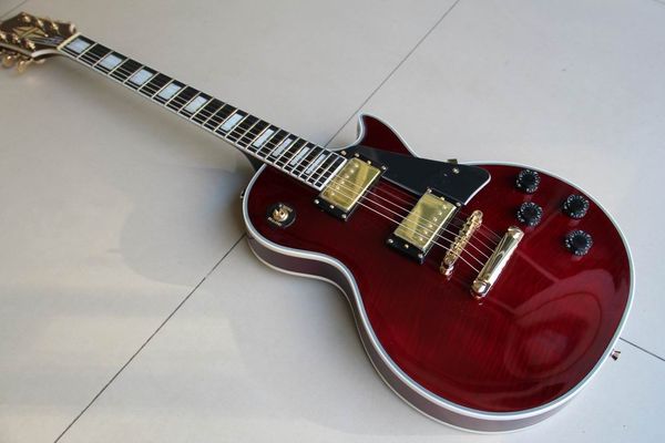 

бесплатная доставка ! оптовая новый 1960 lp пользовательские vos электрогитара черное дерево гриф вино 120110