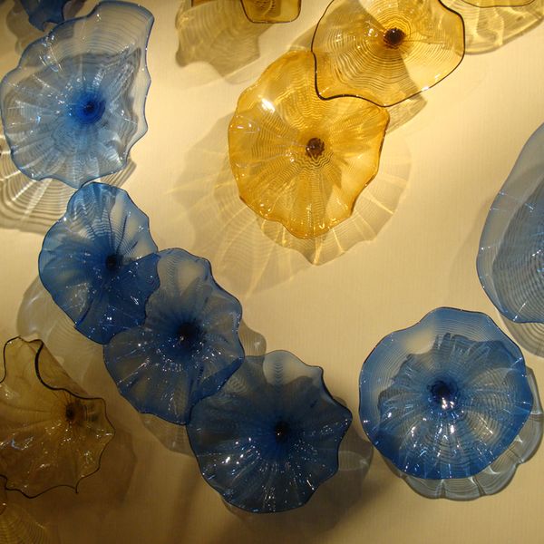 

murano glass art 100% ручная выдувные настенный декор цветные стеклянные пластины сшитое 110v 120v 220v 240v бесплатная доставка