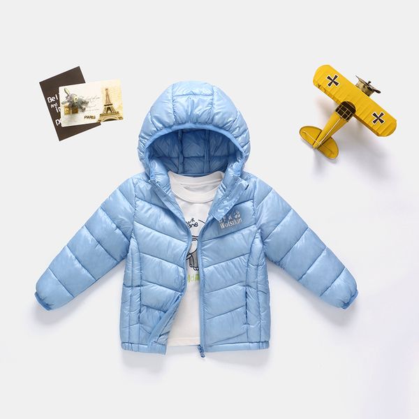 

cotton boys girls puffer jackets warm fall winter kids coat outwear children's clothing clothes, Blue;gray
