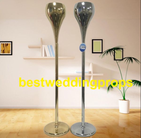 Золотой цветок ваза с Большой хрустальный шар свадьба ваза для цветов держатели стол центральные подсвечники для партии декор best0382