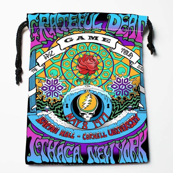 

new arrive grateful dead drawstring bags custom storage bags printed gift more size 27x35cm diy your picture