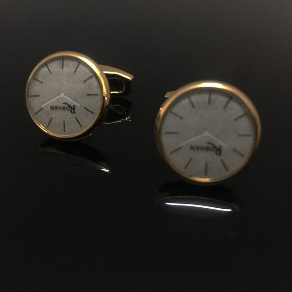 

роскошные запонки 1 пара, новое прибытие frensh запонки новинка круглый и металлические манжеты лучший подарок для мужчин, Silver