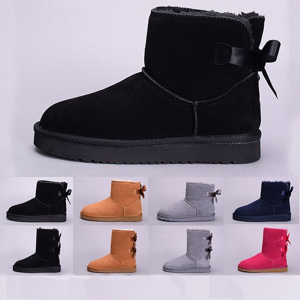 

2018 winter New Australia Classic Hot women Boots designer shoes luxury WGG tall boots leather Bailey womens bow Knee trainers Boots shoes