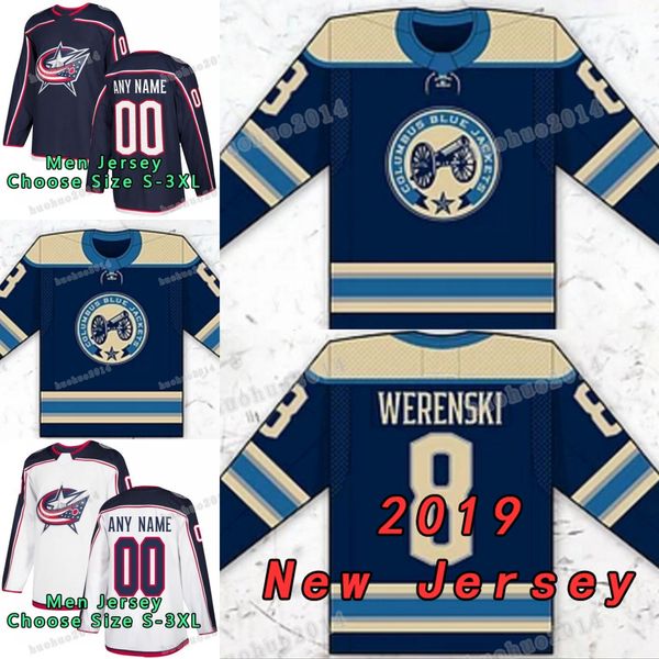 

2019 Columbus Blue Jackets Riley Nash Duclair Oliver Bjorkstrand Riley Nash Nick Foligno Sergei Bobrovsky Dubinsky Zachary Werenski Jersey