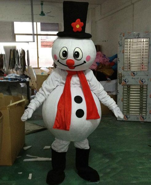 2019 Vendita diretta in fabbrica Costume della mascotte del pupazzo di neve di Natale popolare Costumi del pupazzo di neve di Natale di Halloween per le forniture per feste di Halloween