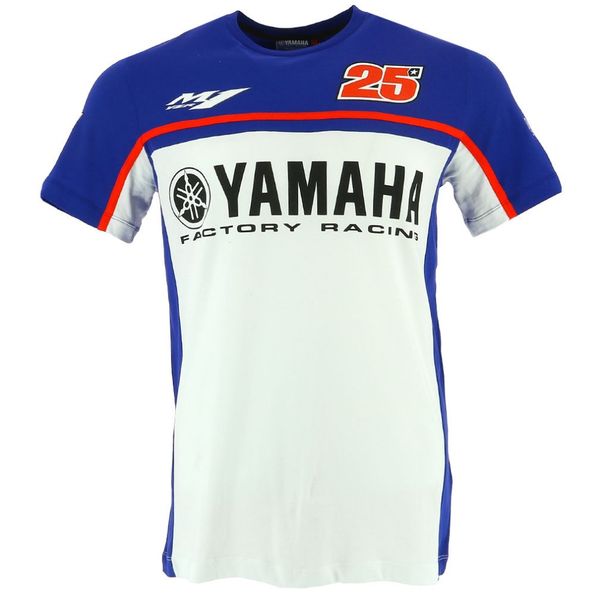 

new 2018 moto gp mvk maverick vinales 25 t-shirt for yamaha m1 motorcycle racing sports team race edition t-shirt white blue