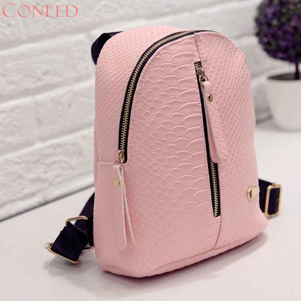 

coneed school bags fashion charming nice women leather schoolbags travel shoulder bag oct16