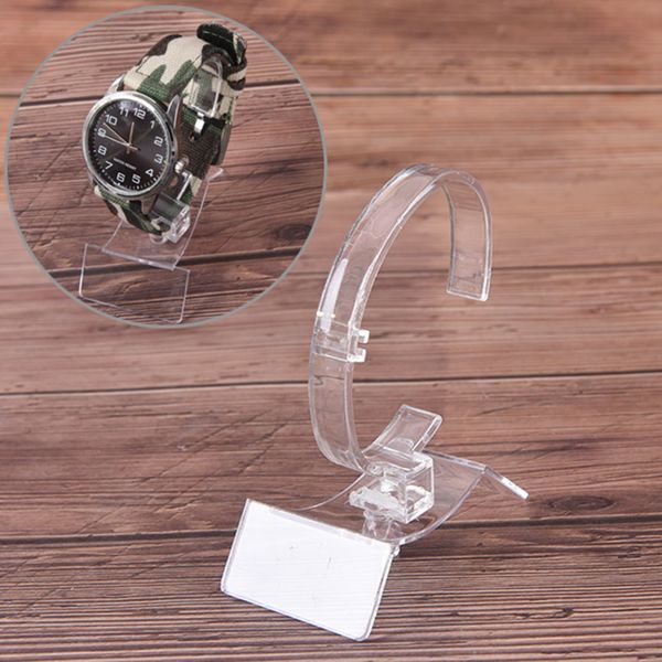 

1pc 80 x 35 x 60 mm watch holder plastic jewelry bangle cuff bracelet watch display stand holder, Black;blue