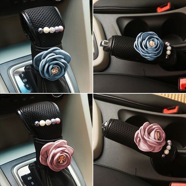 Grosshandel Tulip Flowers Car Interior Styling Zubehor Handbremse Griff Ruckspiegel Abdeckung Schaltknauf Sicherheitsgurt Schulterpolster Von Seven7dh