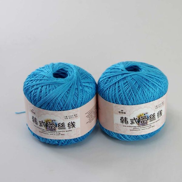 

2 ballsx50g soft 100% cotton 1-ply or lace crocheted yarn a, Black;white