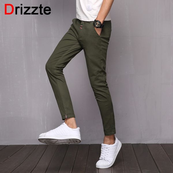 

Drizzte Повседневная Мужская Длина Лодыжки Slim Fit Чино Брюки Брюки Белый Синий Серый Ч