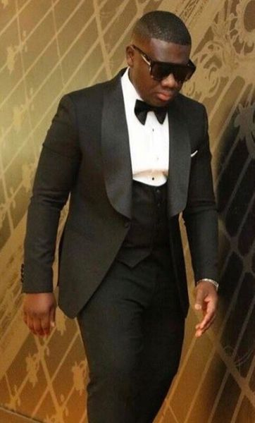 

custom design men's business suit shawl lapel black groom tuxedos men party groomsmen suits(jacket+pants+tie+vest)no;262, Black;gray