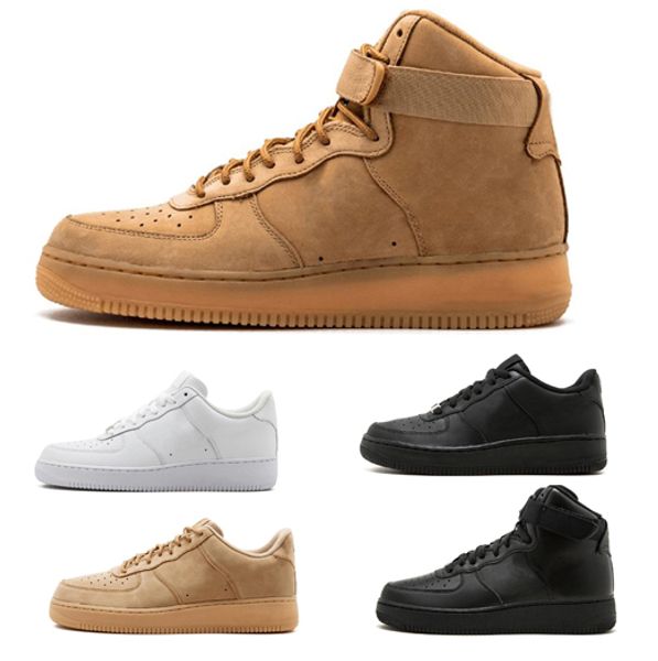 

Classic Black White One 1 Dunk Men Women Casual Shoes Sports Skateboarding Ones Running High Low Cut Wheat Brown Trainers Sneakers 36-45