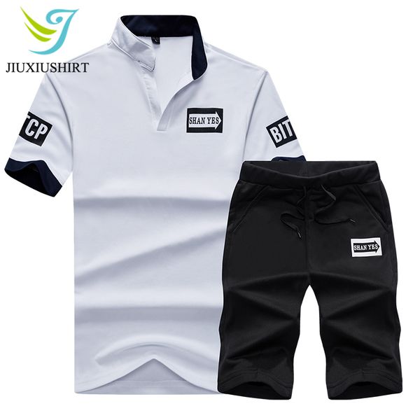 

jinxiushirt summer sportswear men compression sport suit basketball shirts jogging pants gym fitness running sets plus size 2018, Black;blue