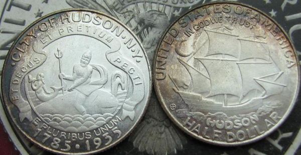 

США 1935 CIR и UNC Хадсон Нью-Йорк Sesquicentennial памятные полдоллара копия монеты бесплатная доставка