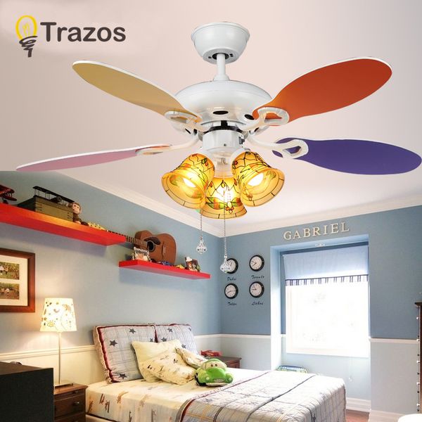 42 Inch Modern Quiet Ceiling Fan Kids Room Ceiling Fans With