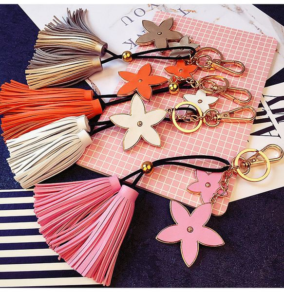 

Hot fashion pentacle PU leather tassel key ring key ring hang decoration hung key chain hang decoration.