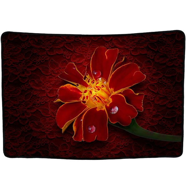 

ehomebuy fashion 3d blanket beautiful red marigold flannel 3d printed blankets adults quality rectangle washable modern floral
