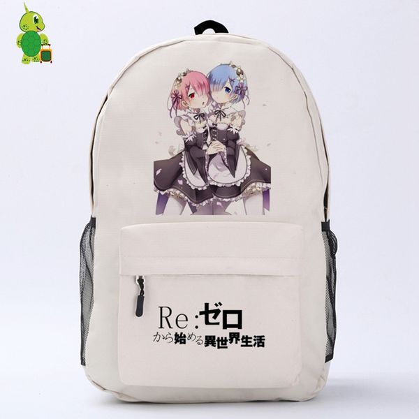

re:life in a different world from zero rem ram school bags for teenage girls boys lapbackpack children school shoulder bags