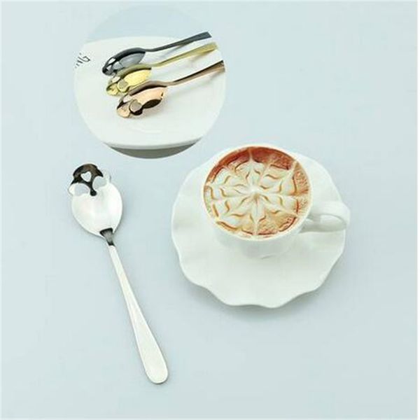 

stainless steel sugar coffee & tea stirring skull spoon flatware children's soup spoon