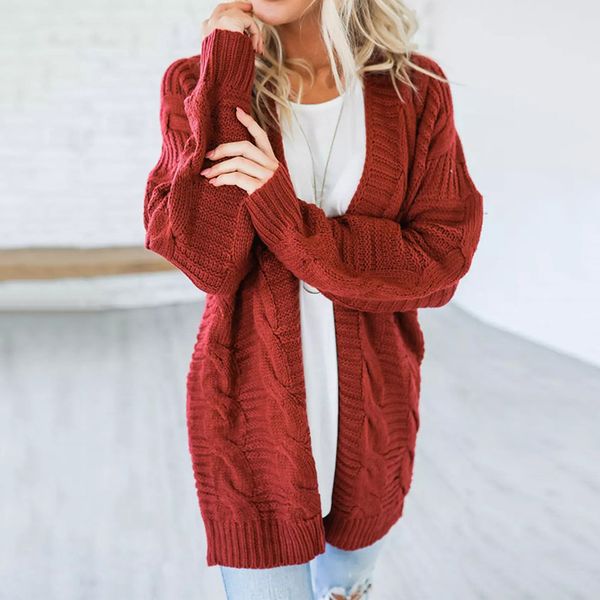 

open front cardigan sweaters women's sweater knitted long sleeve knitwear girl casual outerwear 2018 winter pull femme plus 3xl, White;black