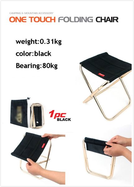 

bbq outdoor mini folding chair 7075 aluminum alloy fishing chair barbecue bench folding stool portable trainer camping camphor