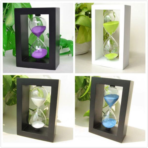 

frame wooden sand sandglass hourglass timer 60 minutes home desk decor ornament xmas birthday gift