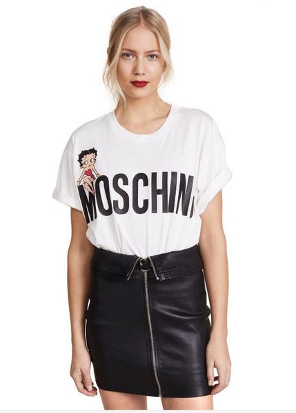 

Runway Fashion Letter Design Female Casual Cotton short sleeve mos T-shirt Famous Women loose T-shir