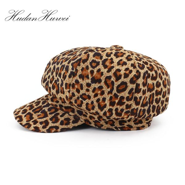 

2018 women autumn warm newsboy cap winter leopard hat painter patchwork visor beret casquette muts czapka cappelli bwbtm001, Blue;gray