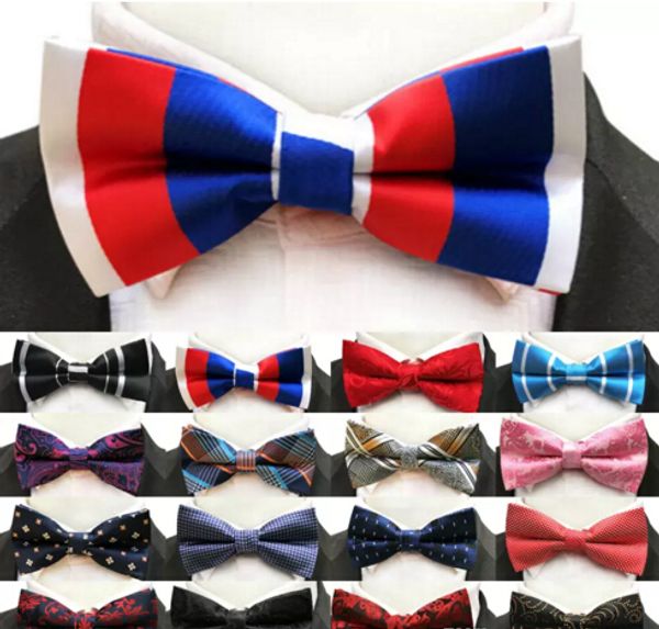 

fashion men bow ties luxury wedding formal cravat british style gentleman england man neck tie suit prom accessories retro necktie, Black;gray