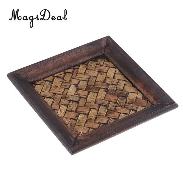 

thai design wood coasters cup pad non-slip heat proof drink coasters cup mat