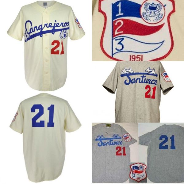 

Santurce Cangrejeros 1954 Home Jersey 100% Stitched Embroidery Logos Vintage Baseball Jerseys Custom Any Name Any Number Free Shipping