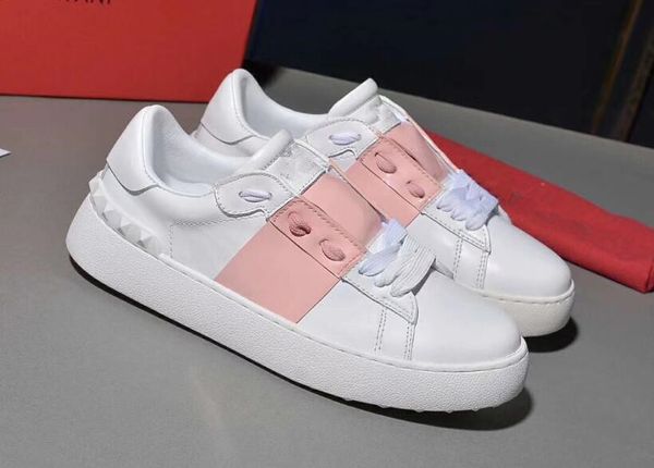 

Pink Lady Comfort Casual Dress Shoe Sport Sneaker Mens Casual Leather Shoes Luxury Designers Womens Skateboarding Open Lowtop Sneakers