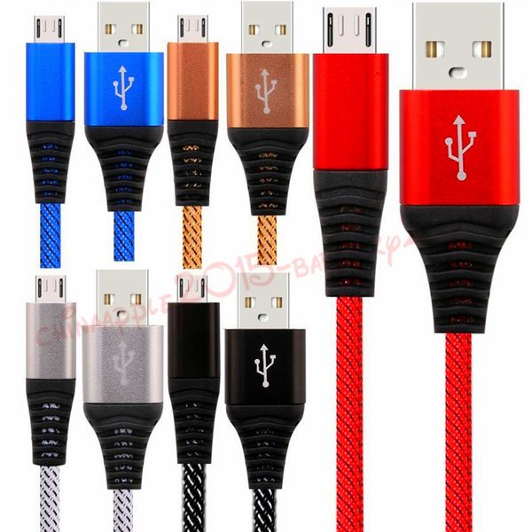 

quick charging 2a type c cable micro 5pin braided cable usb data sync charging cable for samsung s7 s8 s9 note 8 sony