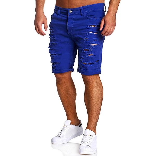 

men shorts cotton brand 2017 summer new holes jeans shorts fashion designers short jeans men 's slim jeans shorts men size m -xxl, White;black