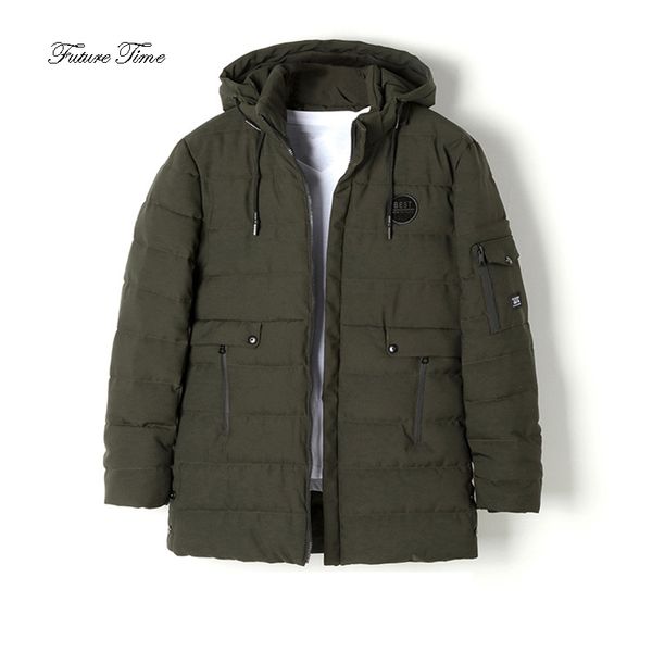 

mens hoody 2018 winter new hooded cotton clothing male solid fashion warm outerwear 3 colors thicken zipper casual coat wy130, Black