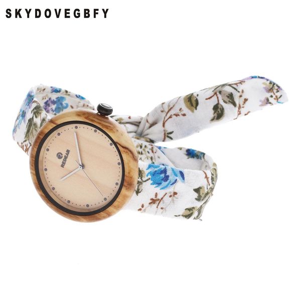 

skydovegbfy women wooden bamboo watches canvas women watches wood wooden 2018, Slivery;brown