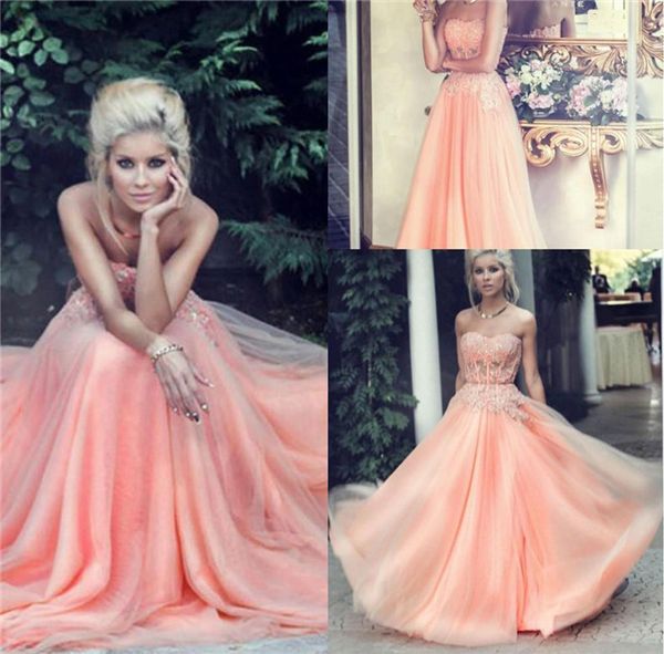 

peach lace prom dresses beaded appliques boning a line floor length evening gown formal dress party gowns, Black