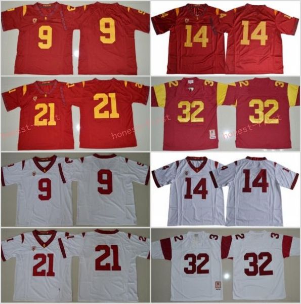 

Mens USC Trojans Jersey #9 JuJu Smith-Schuster 14 Sam Darnold 21 Adoree' Jackson 32 O.J Simpson College Football Jerseys