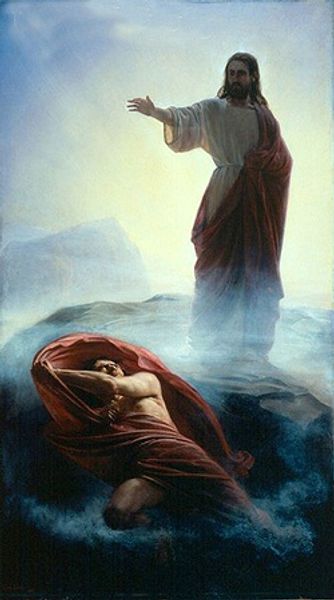 

handpainted /hd print classical potrait art oil painting christ jesus denying satan in heaven on canvas multi sizes /frame options p318
